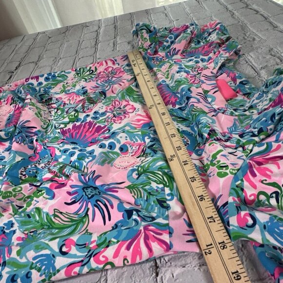 Lilly Pulitzer Harriet Mandevilla Baby Paradise Petals Terry Dress Womens Size M - Picture 7 of 16